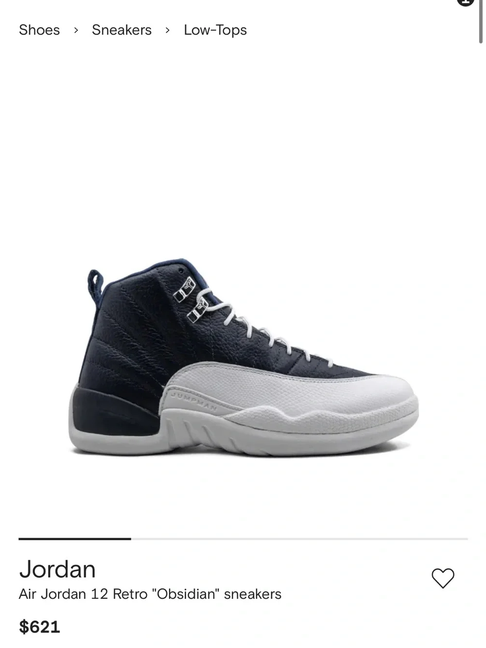 Jordan Men’s Navy and White Low-Top Sneakers
